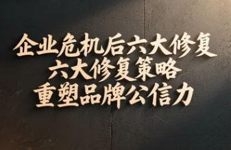 企业危机后六大修复策略重塑品牌公信力