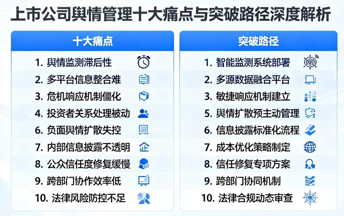 上市公司舆情管理十大痛点与突破路径深度解析