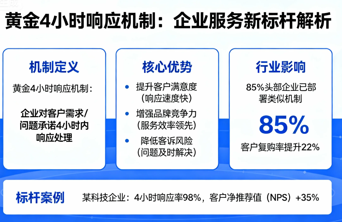 黄金4小时响应机制如何成为企业服务新标杆