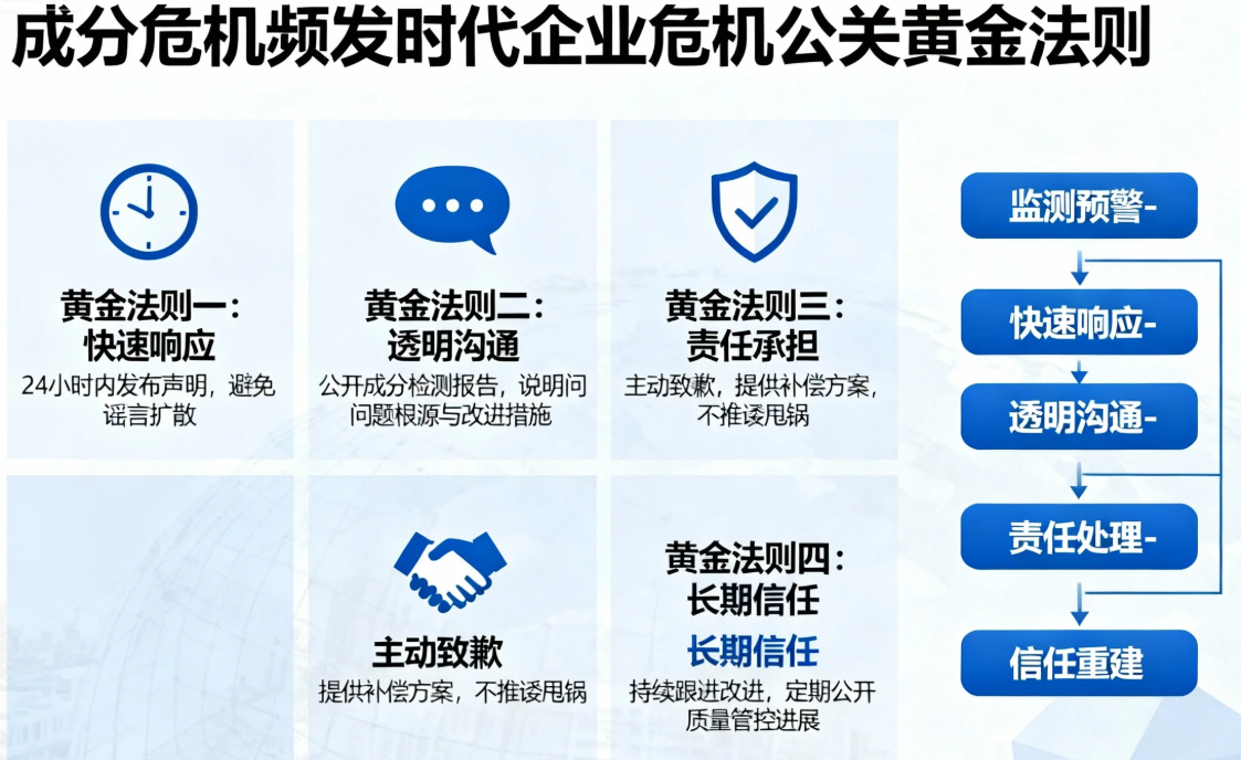 成分危机频发时代企业应当掌握的危机公关黄金法则