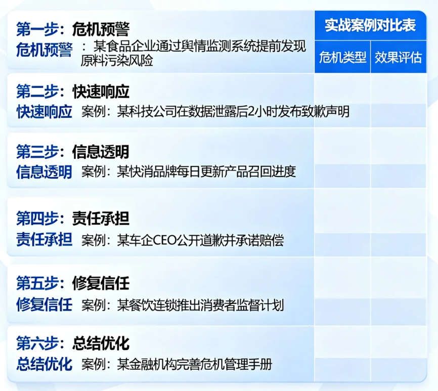 企业危机公关策划的六步法则与实战案例
